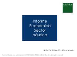 Informe económico sector náutico - Escura Consulting