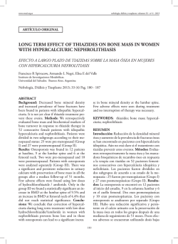 long term effect of thiazides on bone mass in women with - SciELO