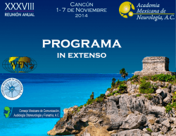 XXXVIII Reunión Anual 2014 - Academia Mexicana de Neurología