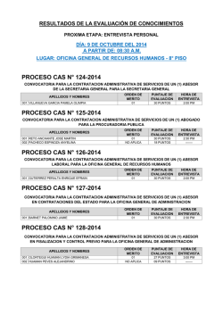 proceso cas n° 124-2014 proceso cas n° 125-2014 proceso cas n