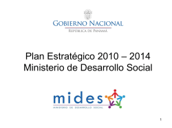 Presentación de Plan Estrátegico - Ministerio de Desarrollo Social