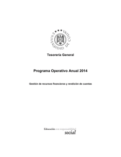 Programa Operativo Anual 2014 - Coordinación General de