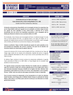 Cardenales de Lara Vs Tigres de Aragua Cesar Jimenez (0-‐0, 3.52