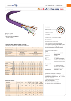 Cables de cobre de Brand-Rex - Cat6Plus SiStemaS de CateGoría 6