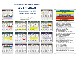 Academic Year Calendar - Stone Creek School