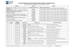 concurso público de plazas docentes para contrato - semestre 2014-ii