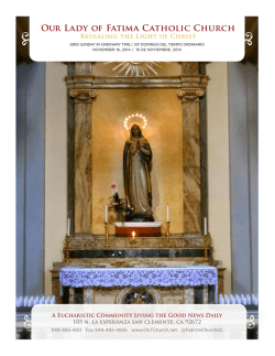 parish information and calendar - Our Lady of Fatima Catholic Church