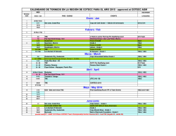 Calendario COTECC 2015 - approved at COTECC AGM 2014(1)
