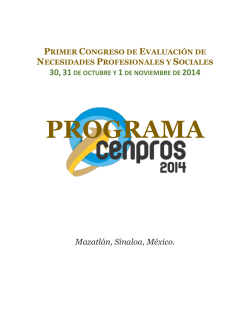 Programa General de CENPROS2014 - Egresados