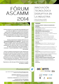 PROGRAMA PROGRAMA - Fòrum Ascamm 2014