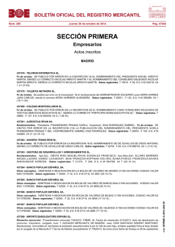 Actos de MADRID del BORME núm. 208 de 2014 - BOE.es