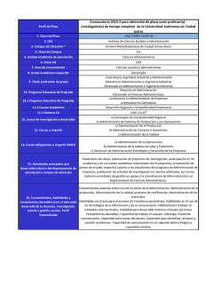 Convocatoria 2014-2 para obtención de plaza como profesor - Uacj