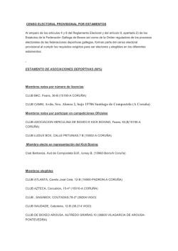 censo electoral provisional por estamentos - Federación Gallega de