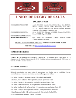 UNION DE RUGBY DE SALTA - Jockey Club de Salta