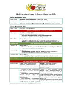 Descargue Programa (PDF) - International Pepper Conference 2014