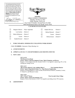 Urban Design Commission - City of Fort Worth