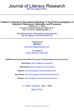 Childrens Choices for Recreational Reading