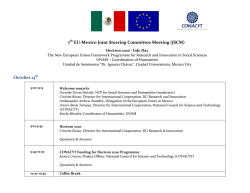7 EU-Mexico Joint Steering Committee Meeting (JSCM - Conacyt
