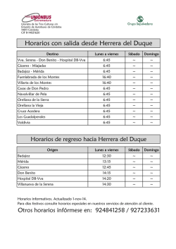 Horarios UNIONBUS - Herrera del Duque