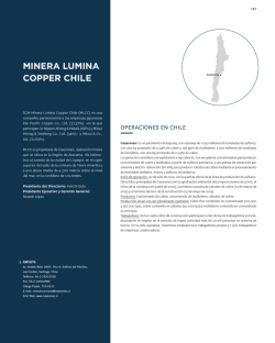 MINERA LUMINA COPPER CHILE - Consejo Minero
