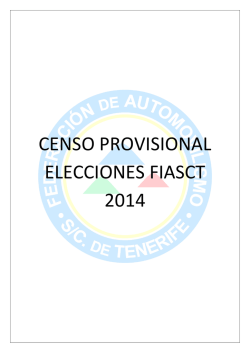 Censo Provisional FIASCT