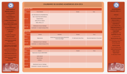 CALENDARIO DE SESIONES ACADÉMICAS 2014-2015 - SMRI