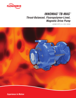INNOMAG ® TB-MAG™ Pump Bulletin - Flowserve Corporation