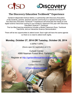 ! The!Discovery!Education!Techbook™!Experience! - Garland