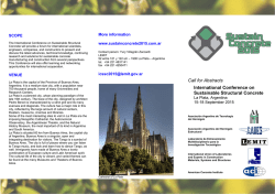 Call for Abstracts International Conference on Sustainable - rilem