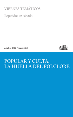 popular y culta: la huella del folclore - Fundación Juan March