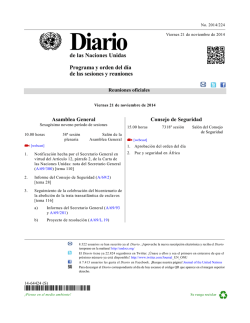 Diario - Organización de Naciones Unidas