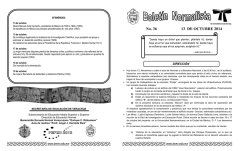 Boletín Normalista No. 36/2014 - Benemérita Escuela Normal