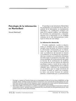 Psicología de la información en Martín-Baró
