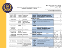 calendario de efemérides segundo semestre año 2014 educación