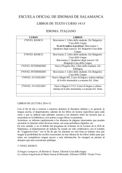 LIBROS DE TEXTO Y LECTURA 2014-15 italiano -9 oct14
