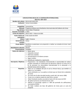Becas KGSP-NIIED 2015