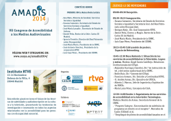 Documento PDF Oficial con el Programa de AMADIS 2014 - Discapnet