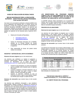 Publicación de rsultados - Orientación y Servicios Educativos - UNAM
