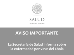 AVISO IMPORTANTE - Secretaría de Salud :: México