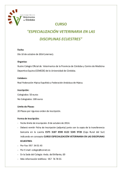 Programa del Curso - Colegio Oficial de Veterinarios de Córdoba
