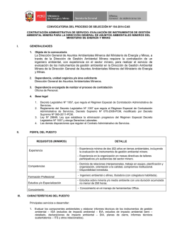 convocatoria m nº 154-2014-cas-dgaam - Ministerio de Energía y