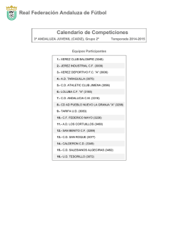 Calendario de Competición - CD Pueblo Nuevo