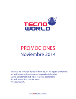 Promociones Noviembre 2014