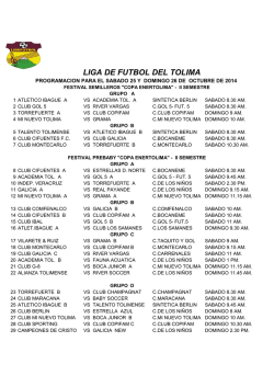 LIGA DE FUTBOL DEL TOLIMA - Liga de Fútbol del Tolima