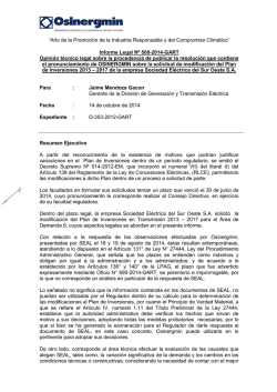 Informe Legal N° 500-2014-GART - osinergmin