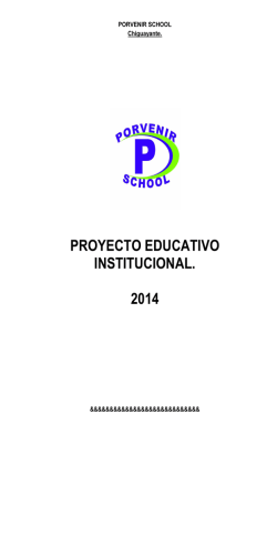 Proyecto Educativo Institucional - Porvenir School