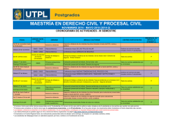 Cronograma de Maestría en Derecho Civil y Procesal Civil - UTPL