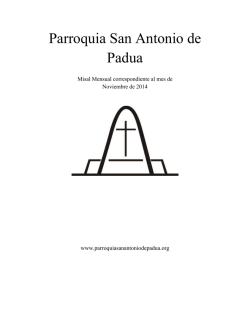 Parroquia San Antonio de Padua - INDEX2 Parroquia San Antonio
