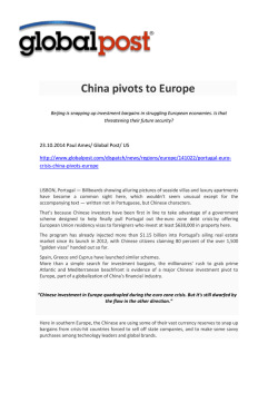 China pivots to Europe - Fride