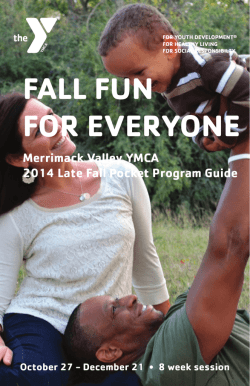 to download our Late Fall Program Guide for the - Methuen YMCA